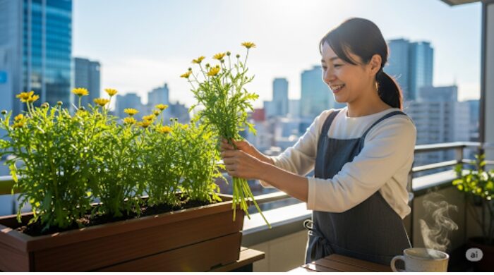 春菊 間引きしない