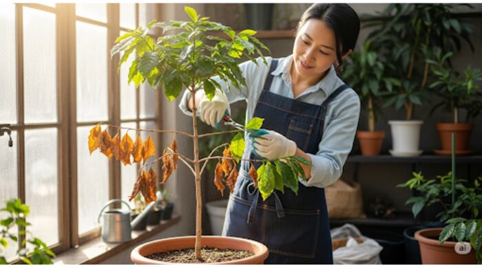 コーヒーの木育て方 葉が枯れる