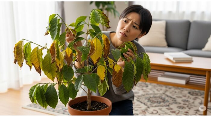 コーヒーの木育て方 葉が枯れる