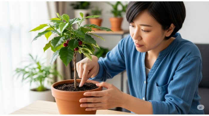 コーヒーの木育て方 葉が枯れる