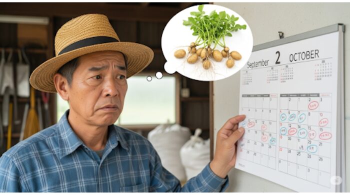 秋ジャガイモの植え付け時期が遅い