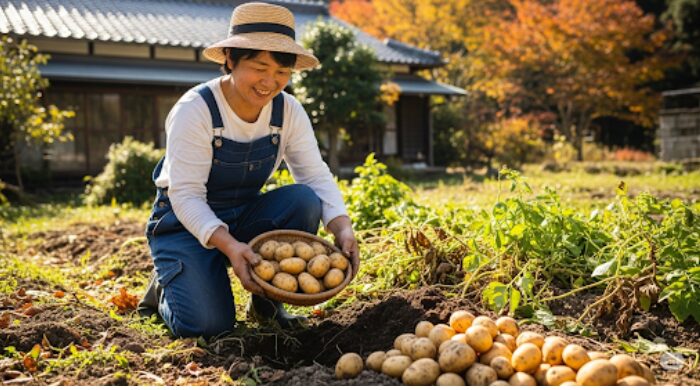 秋ジャガイモの植え付け時期が遅い