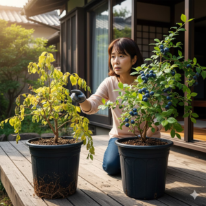 ブルーベリーの植え替えの時期