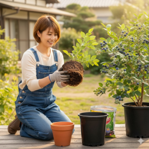 ブルーベリーの植え替えの時期