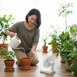 観葉植物 土 白い ふわふわ
