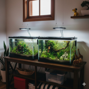 水槽で観葉植物