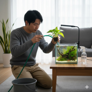 水槽で観葉植物