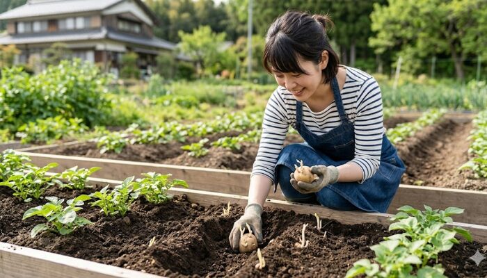 芽が出たジャガイモ 植える