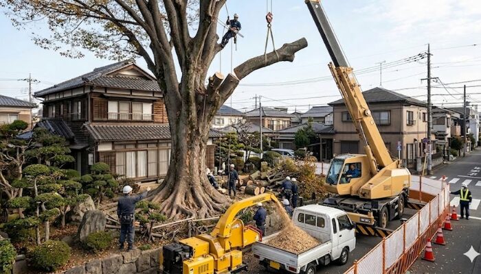 20mケヤキ 伐採処分費用